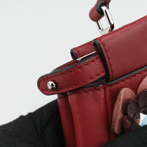 Pre-owned Fendi Micro Peekaboo Red×multi lambskin 8M0355 shoulderbag | stylenewstar