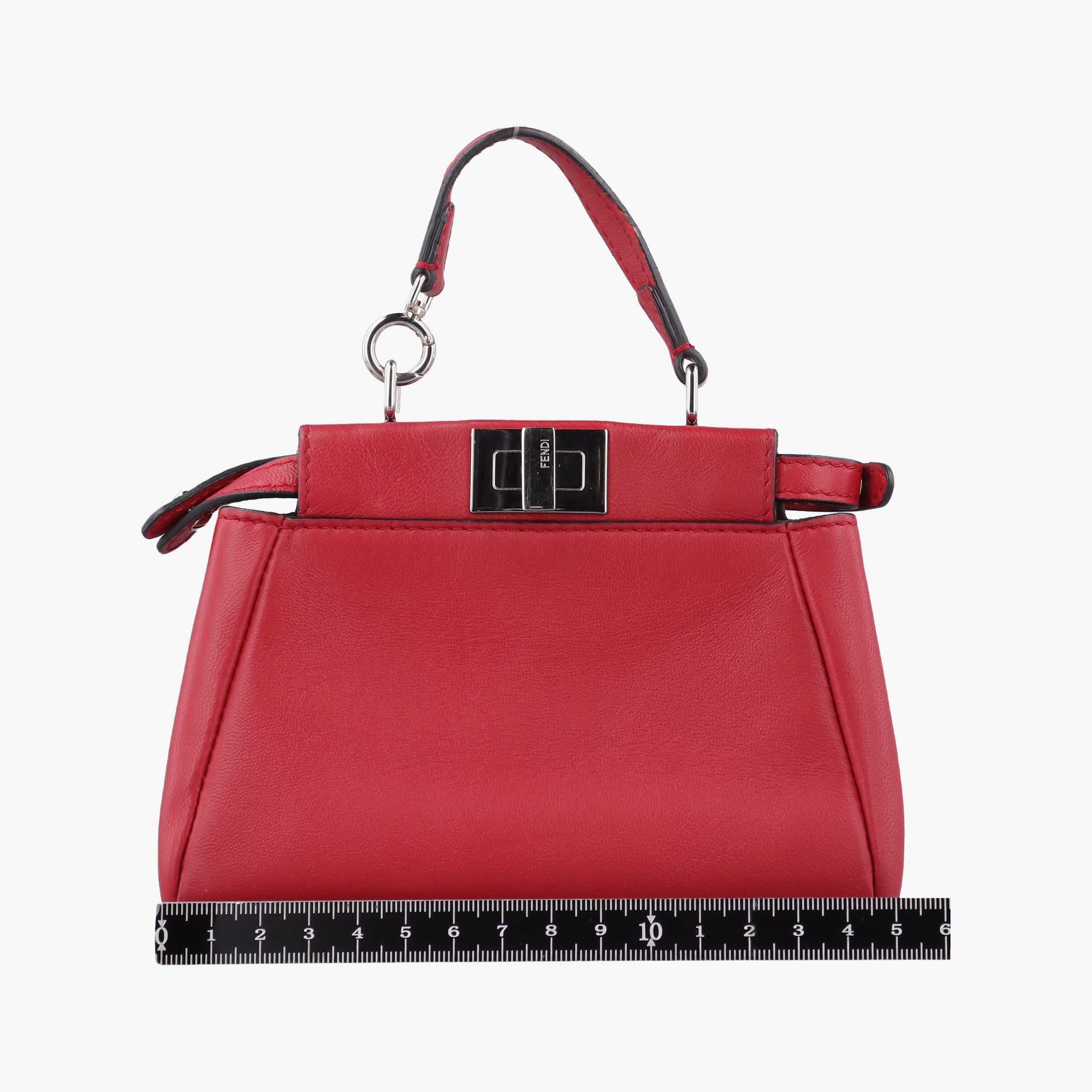 Pre-owned Fendi Micro Peekaboo Red×multi lambskin 8M0355 shoulderbag | stylenewstar