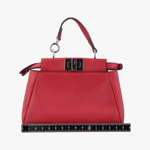 Pre-owned Fendi Micro Peekaboo Red×multi lambskin 8M0355 shoulderbag | stylenewstar