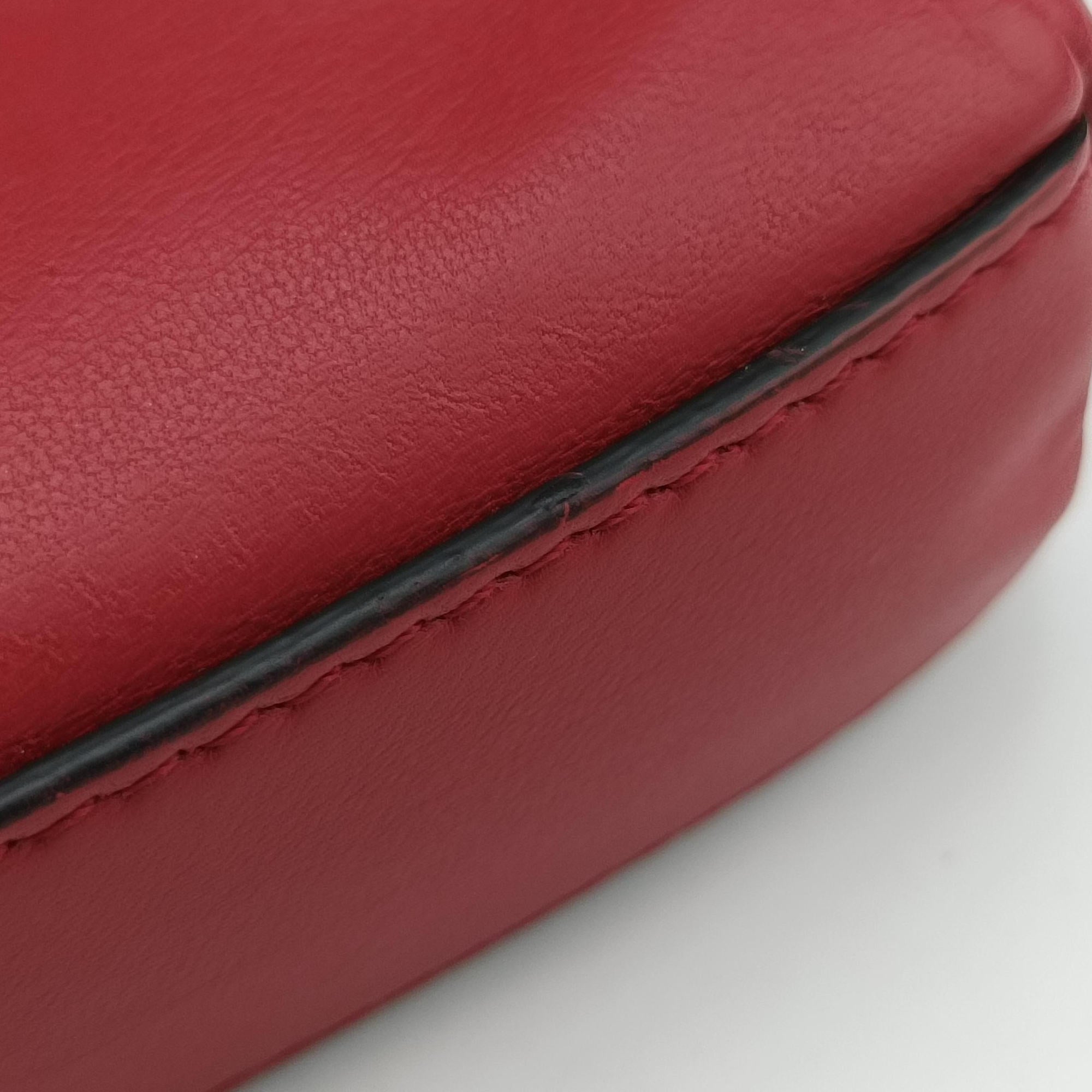 Pre-owned Fendi Micro Peekaboo Red×multi lambskin 8M0355 shoulderbag | stylenewstar