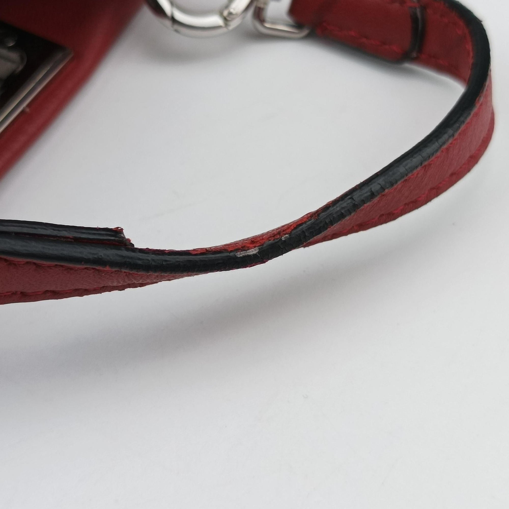 Pre-owned Fendi Micro Peekaboo Red×multi lambskin 8M0355 shoulderbag | stylenewstar