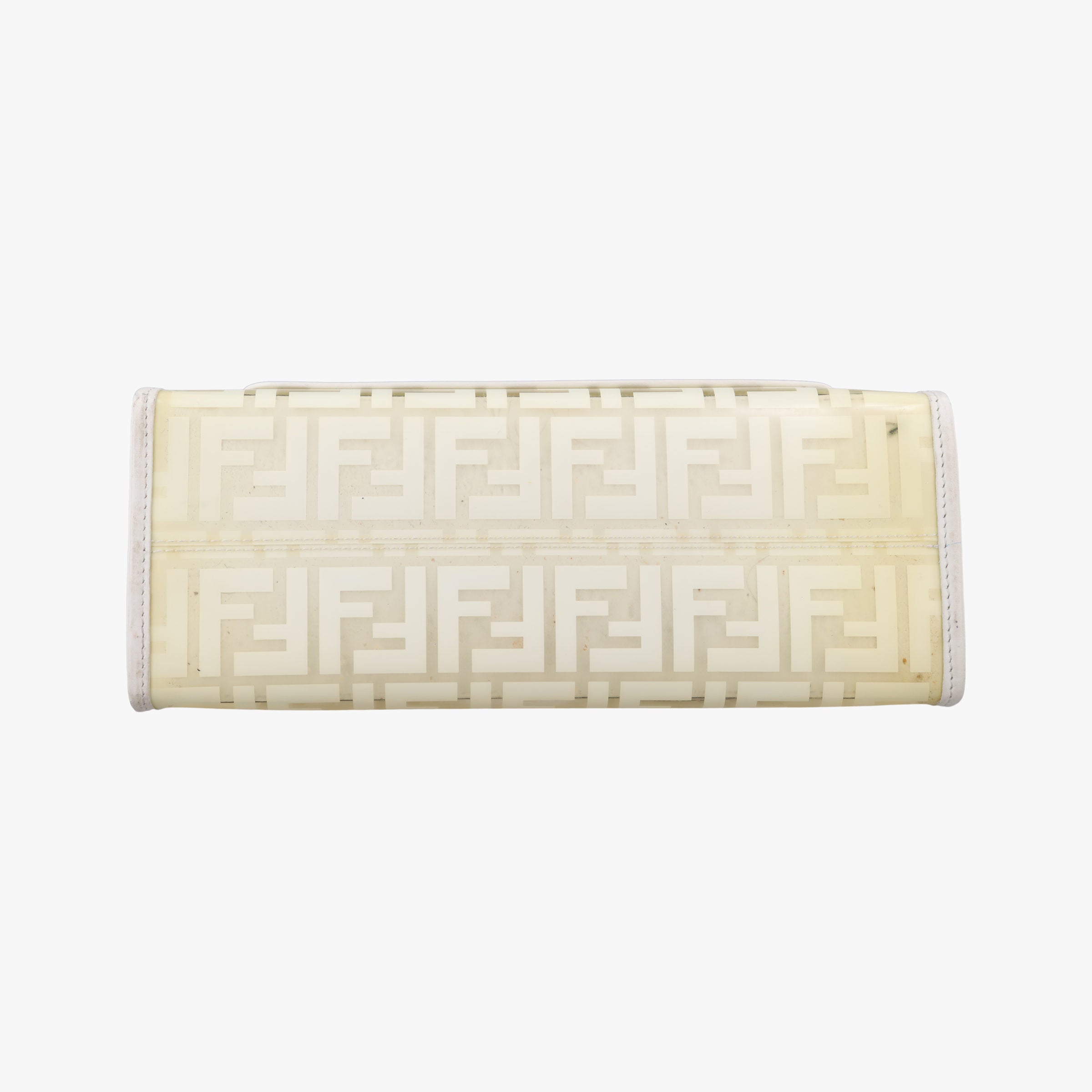 Secondhand Fendi Runaway Shopper White PVC coated canvas×Leather 8BH353 shoulderbag | stylenewstar