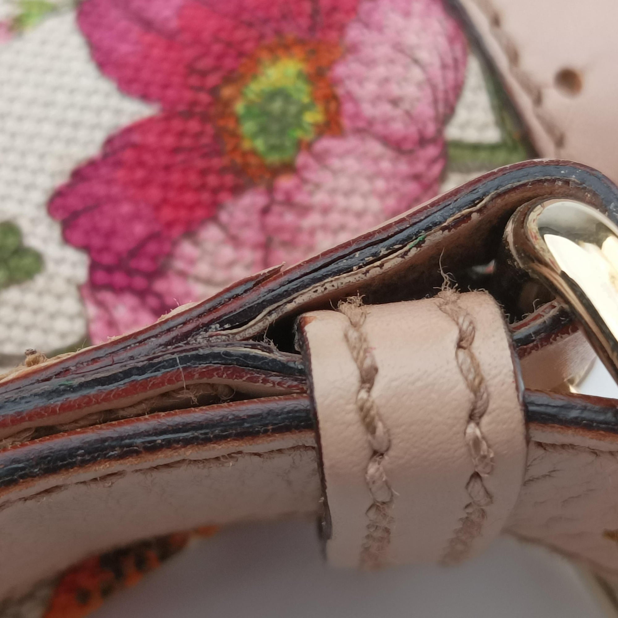 Pre-owned Gucci Flora Multicolour canvas×leather 145857 shoulderbag | stylenewstar