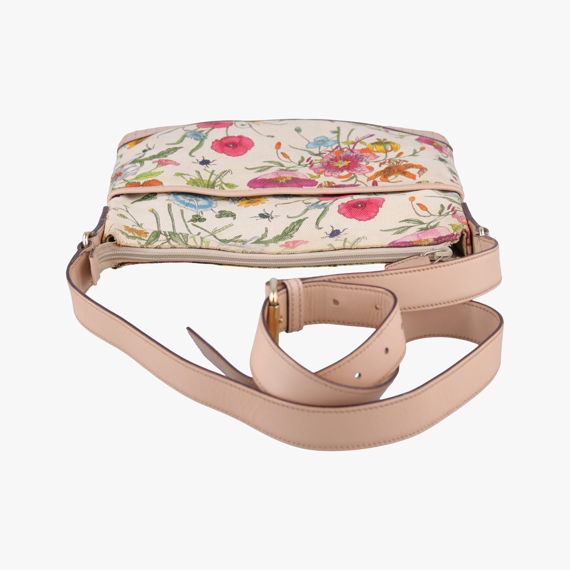 Pre-owned Gucci Flora Multicolour canvas×leather 145857 shoulderbag | stylenewstar