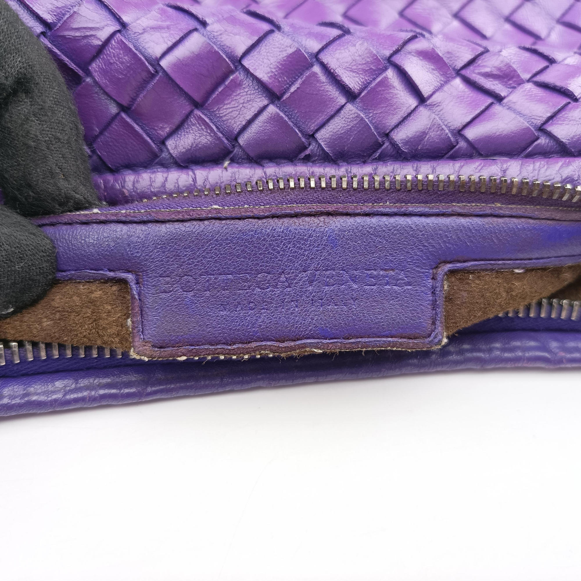 Secondhand Bottega Veneta Intrecciato Purple lambskin  shoulderbag | stylenewstar