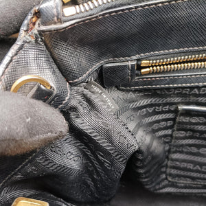 Pre-owned Prada Galleria Black SAFFIANO Leather BN2274 handbag | stylenewstar
