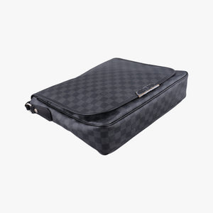 Pre-owned Louis Vuitton DANIEL MM Noir Damier GRAPHITE N58029 shoulderbag | stylenewstar