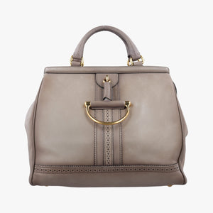 Vintage Gucci horse bit Grey Leather 296900 handbag | stylenewstar