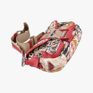 Vintage Prada Tessuto pocket Multicolour Cloth×leather  shoulderbag | stylenewstar