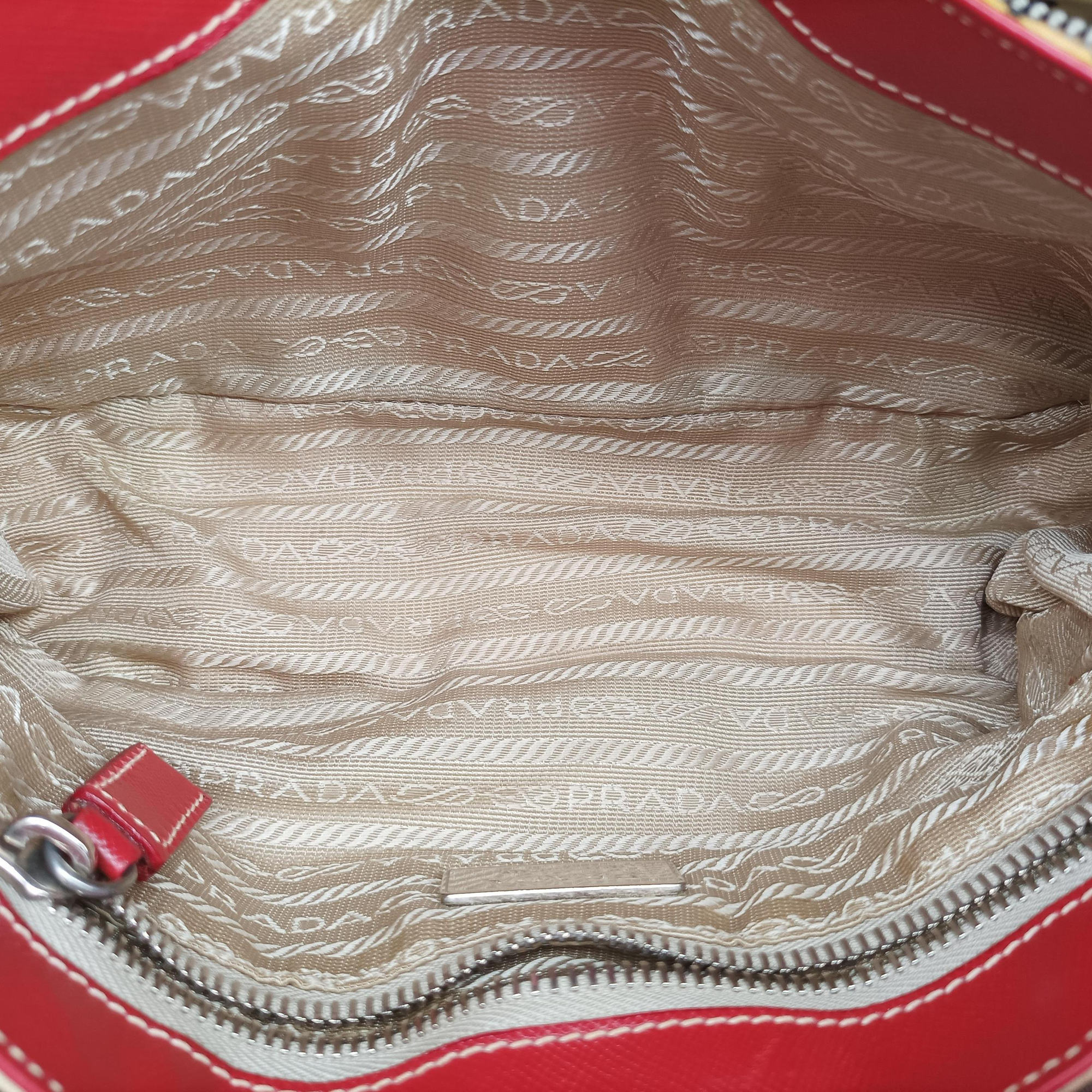 Vintage Prada Tessuto pocket Multicolour Cloth×leather  shoulderbag | stylenewstar