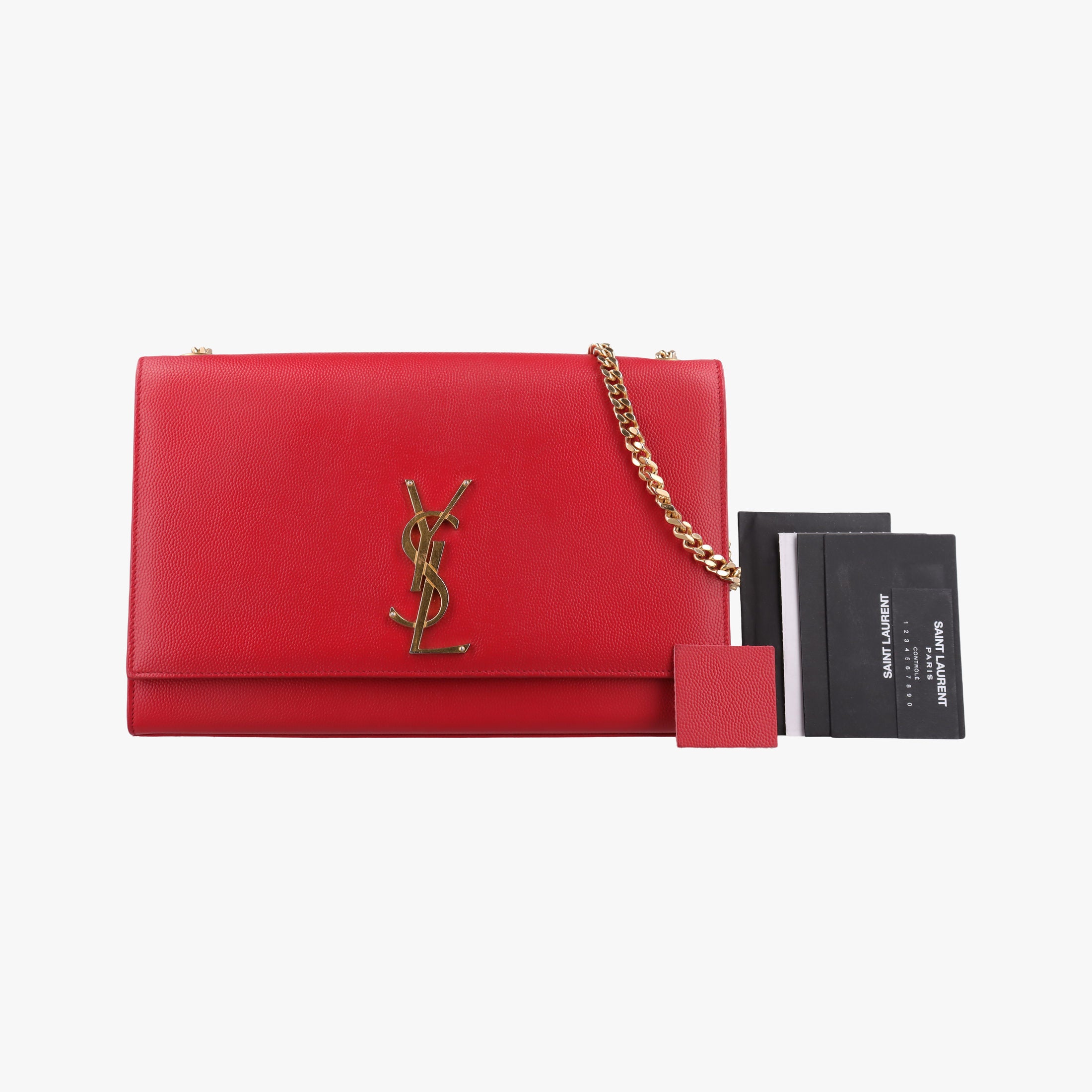 Pre-owned Yves Saint Laurent KATE Red Leather 364021 shoulderbag | stylenewstar