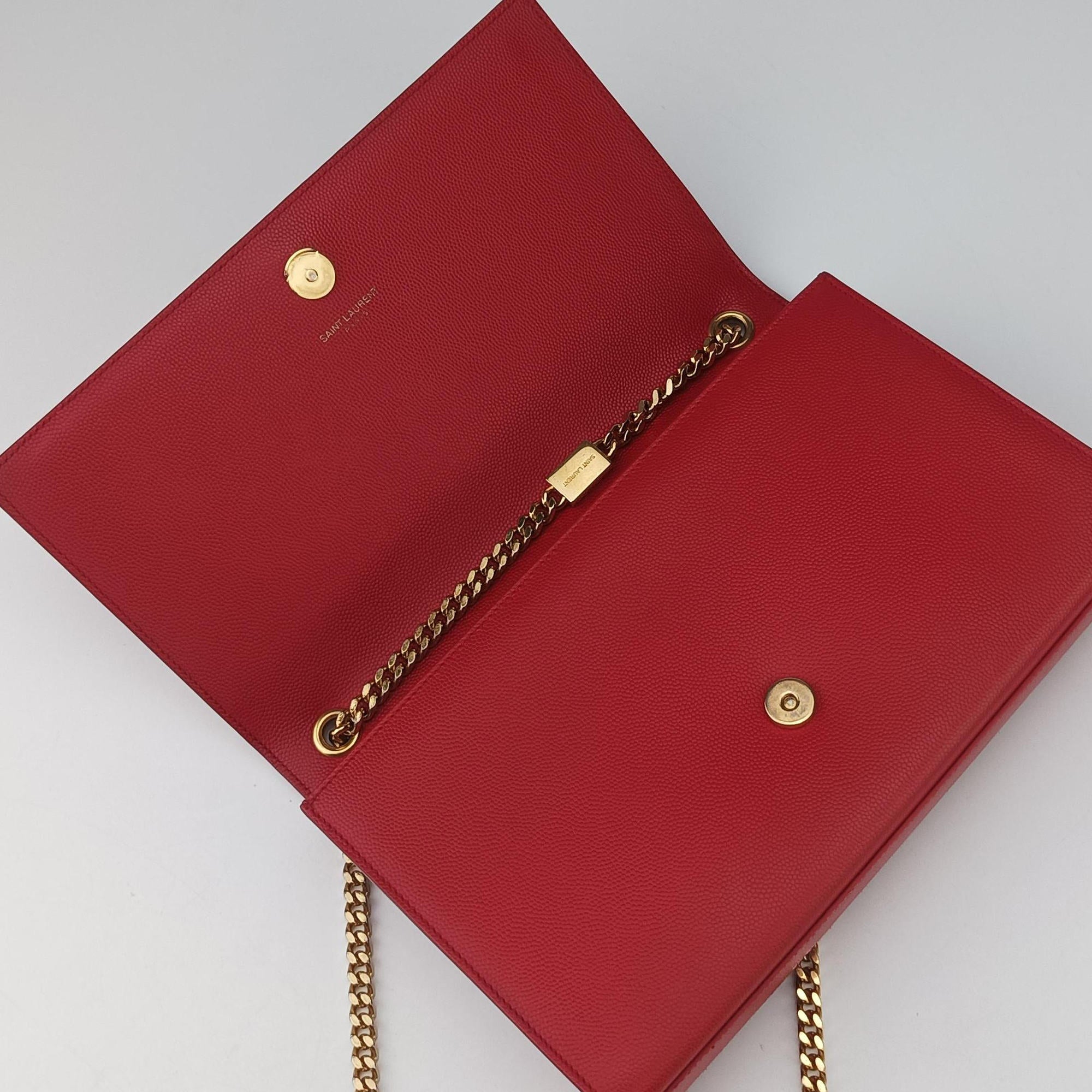 Pre-owned Yves Saint Laurent KATE Red Leather 364021 shoulderbag | stylenewstar