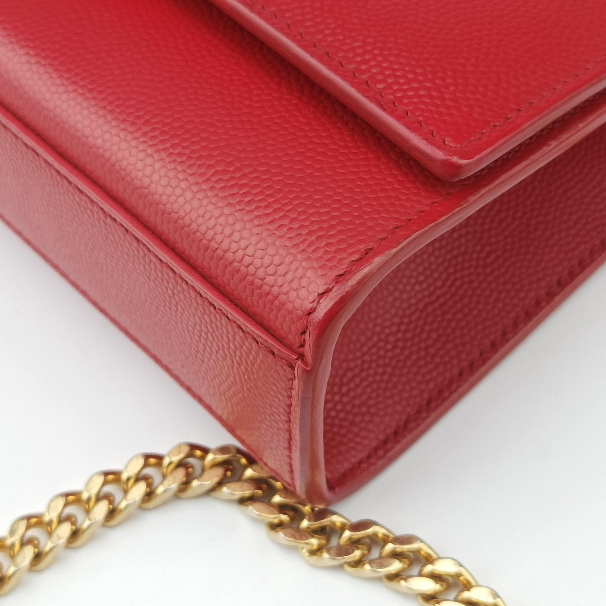 Pre-owned Yves Saint Laurent KATE Red Leather 364021 shoulderbag | stylenewstar