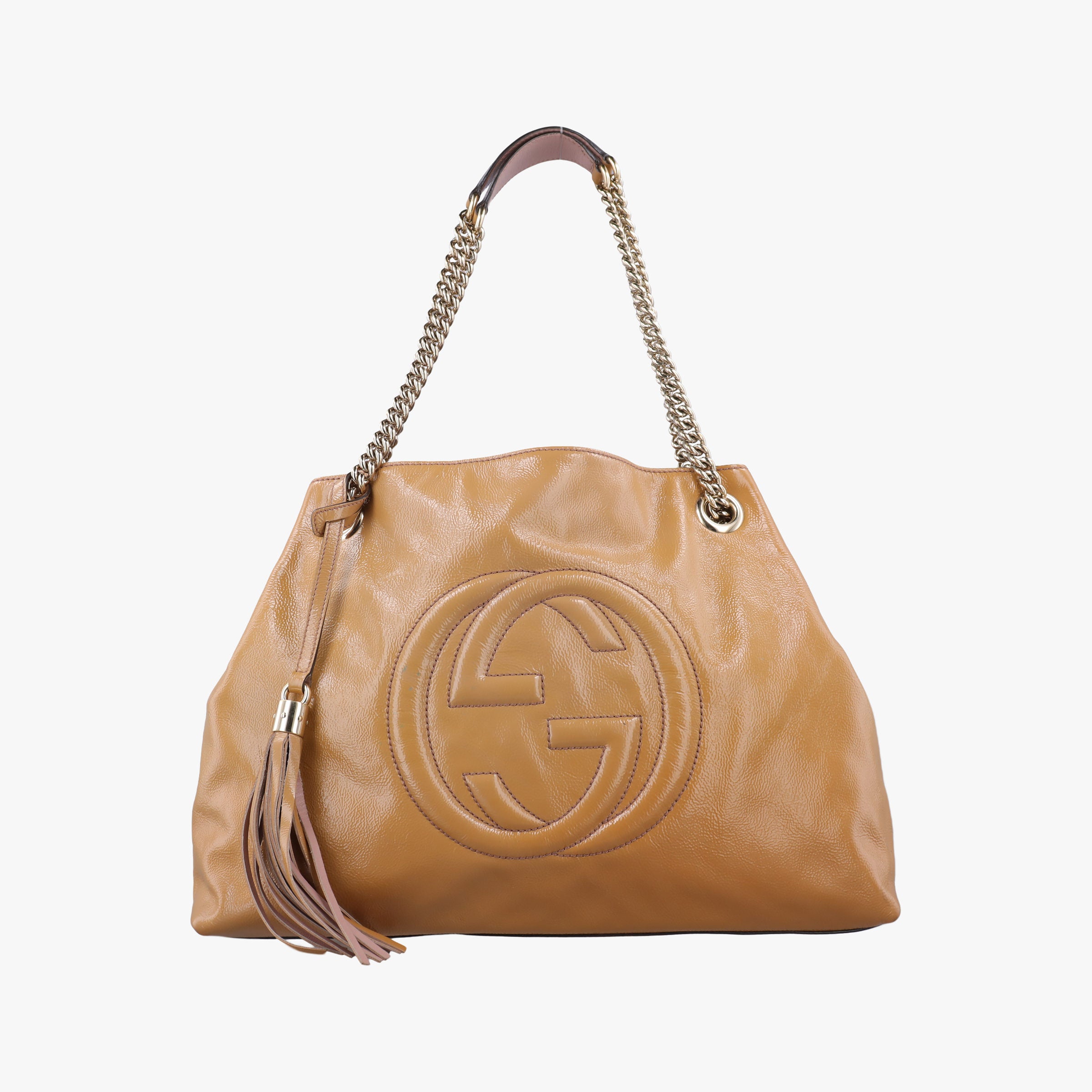 Secondhand Gucci Soho Beige Patent Leather 308982 shoulderbag | stylenewstar