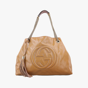 Secondhand Gucci Soho Beige Patent Leather 308982 shoulderbag | stylenewstar