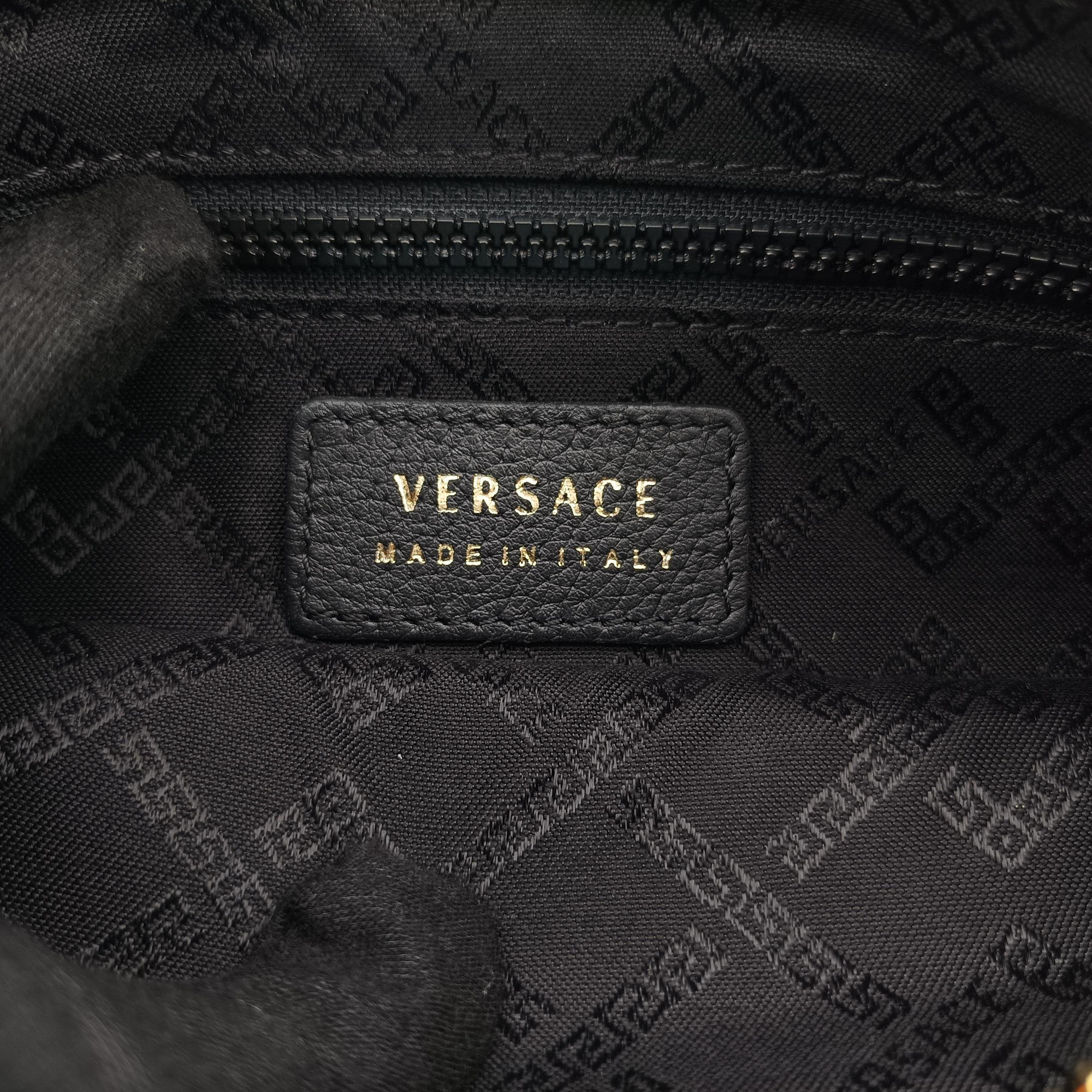 Vintage VERSACE Medusa Black Leather  clutchbag | stylenewstar
