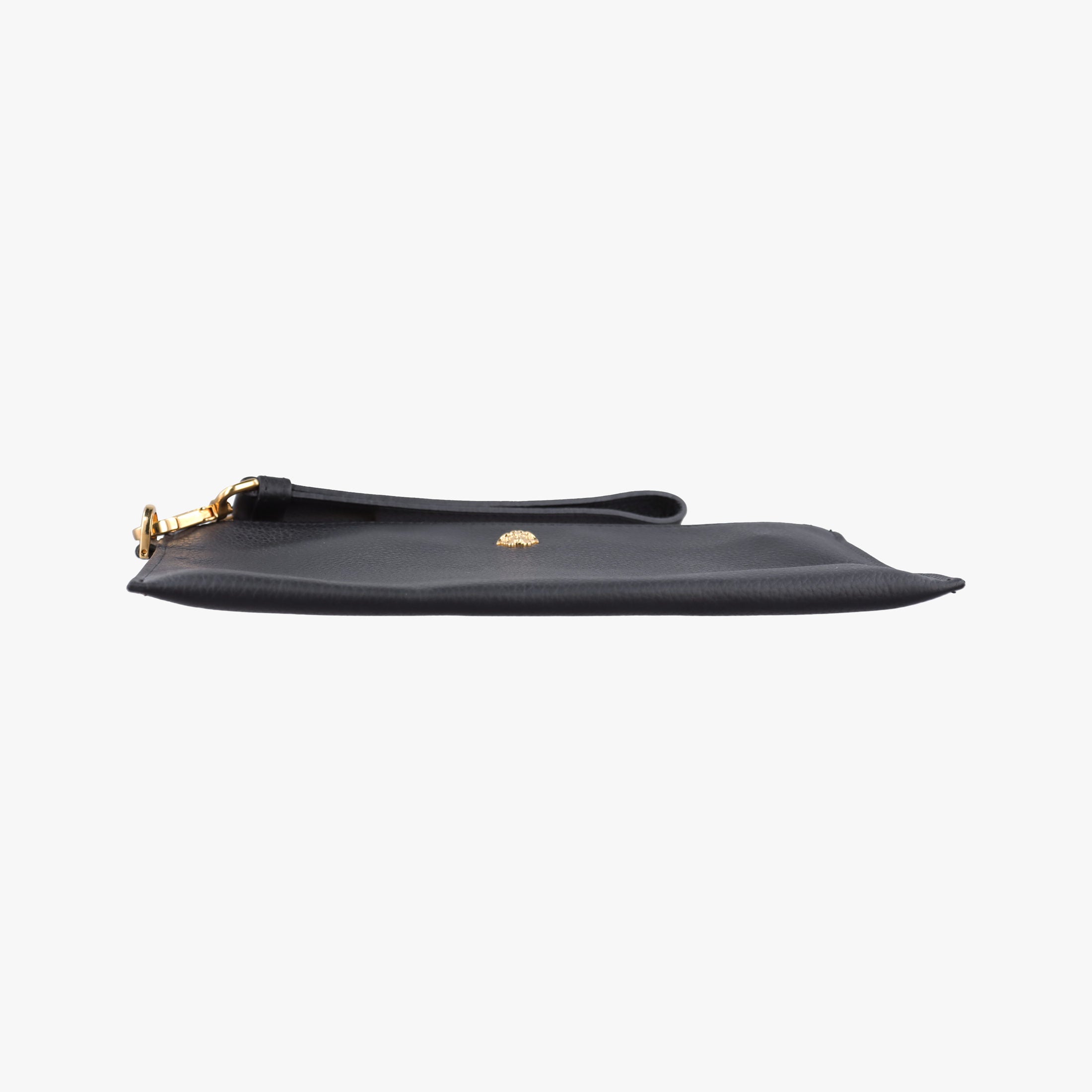 Vintage VERSACE Medusa Black Leather  clutchbag | stylenewstar