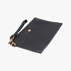 Vintage VERSACE Medusa Black Leather  clutchbag | stylenewstar
