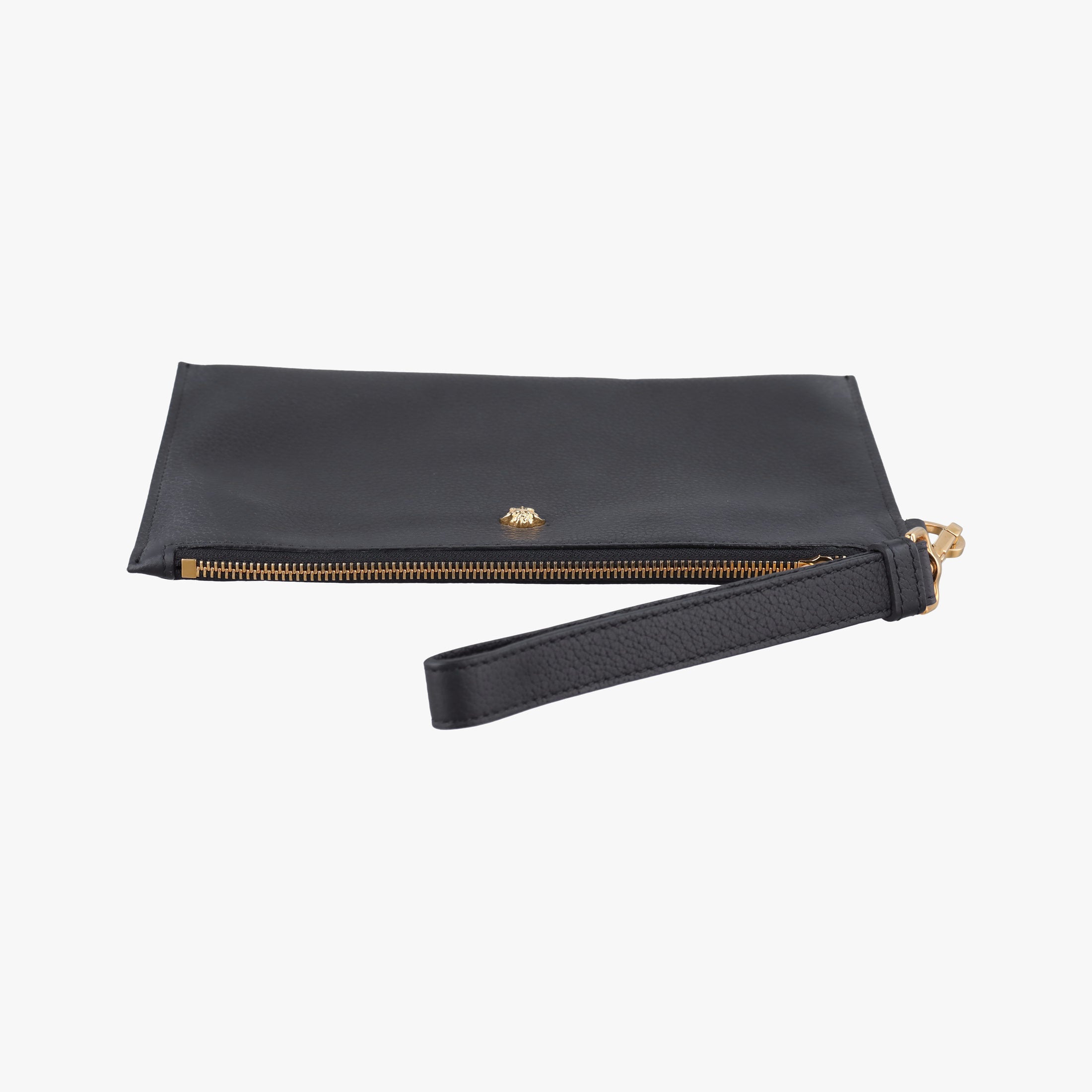 Vintage VERSACE Medusa Black Leather  clutchbag | stylenewstar