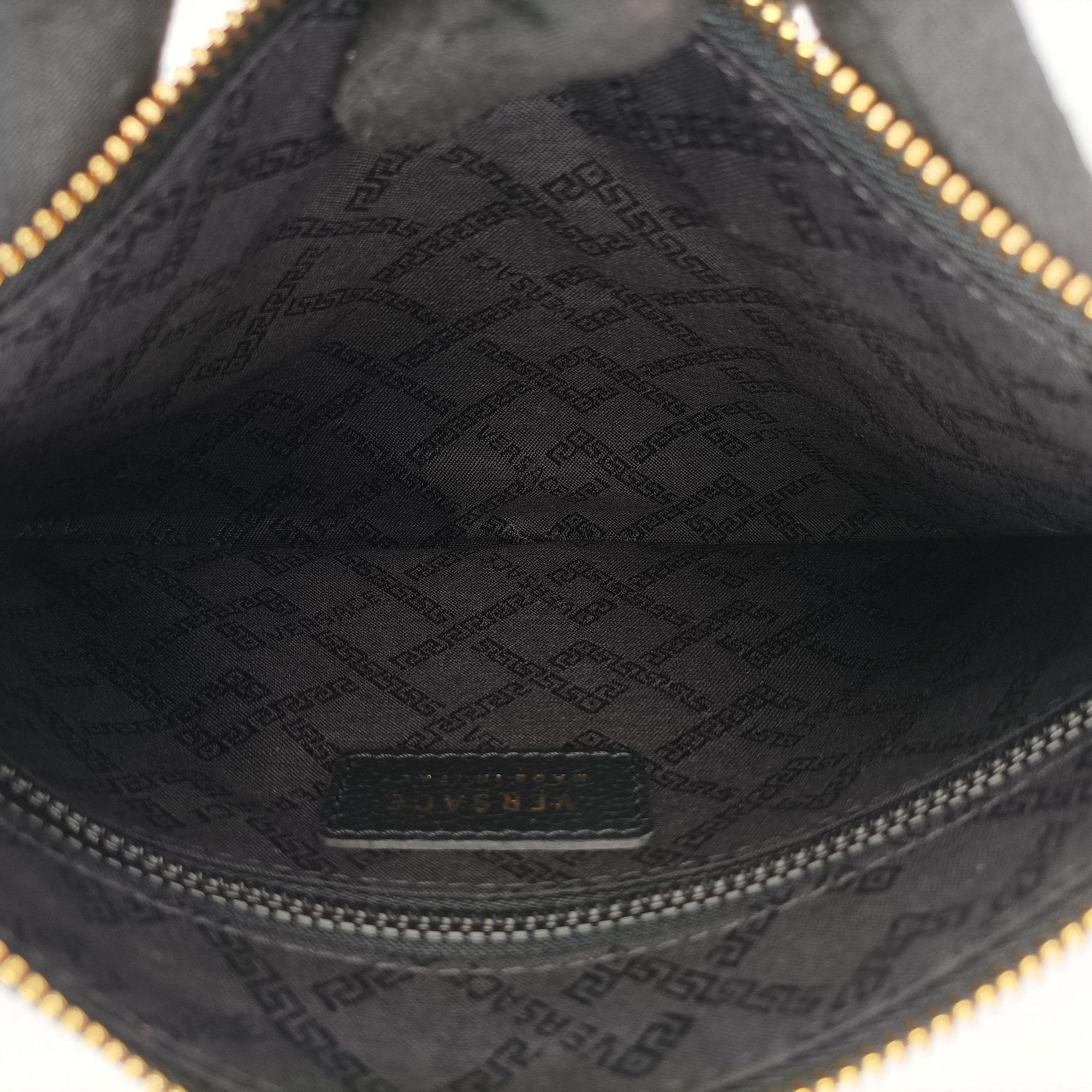 Vintage VERSACE Medusa Black Leather  clutchbag | stylenewstar