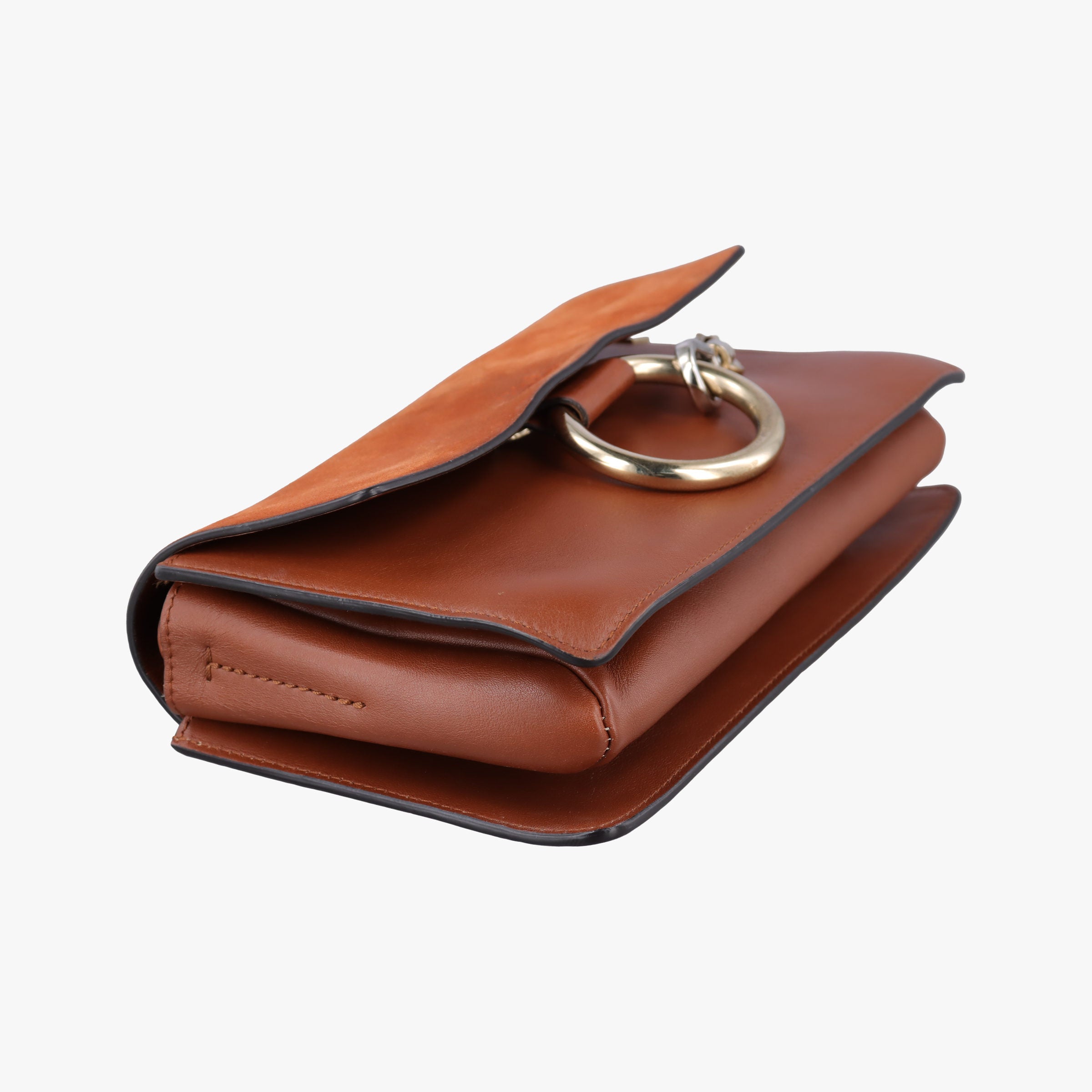 Pre-owned Chloe FAYE Brown Suede × leather  shoulderbag | stylenewstar