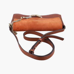 Pre-owned Chloe FAYE Brown Suede × leather  shoulderbag | stylenewstar