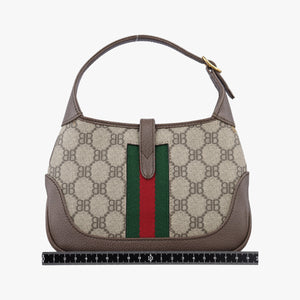Pre-owned Balenciaga The Hacker Jackie brown x beige x multicolor PVC coated canvas×leather 680132 shoulderbag | stylenewstar