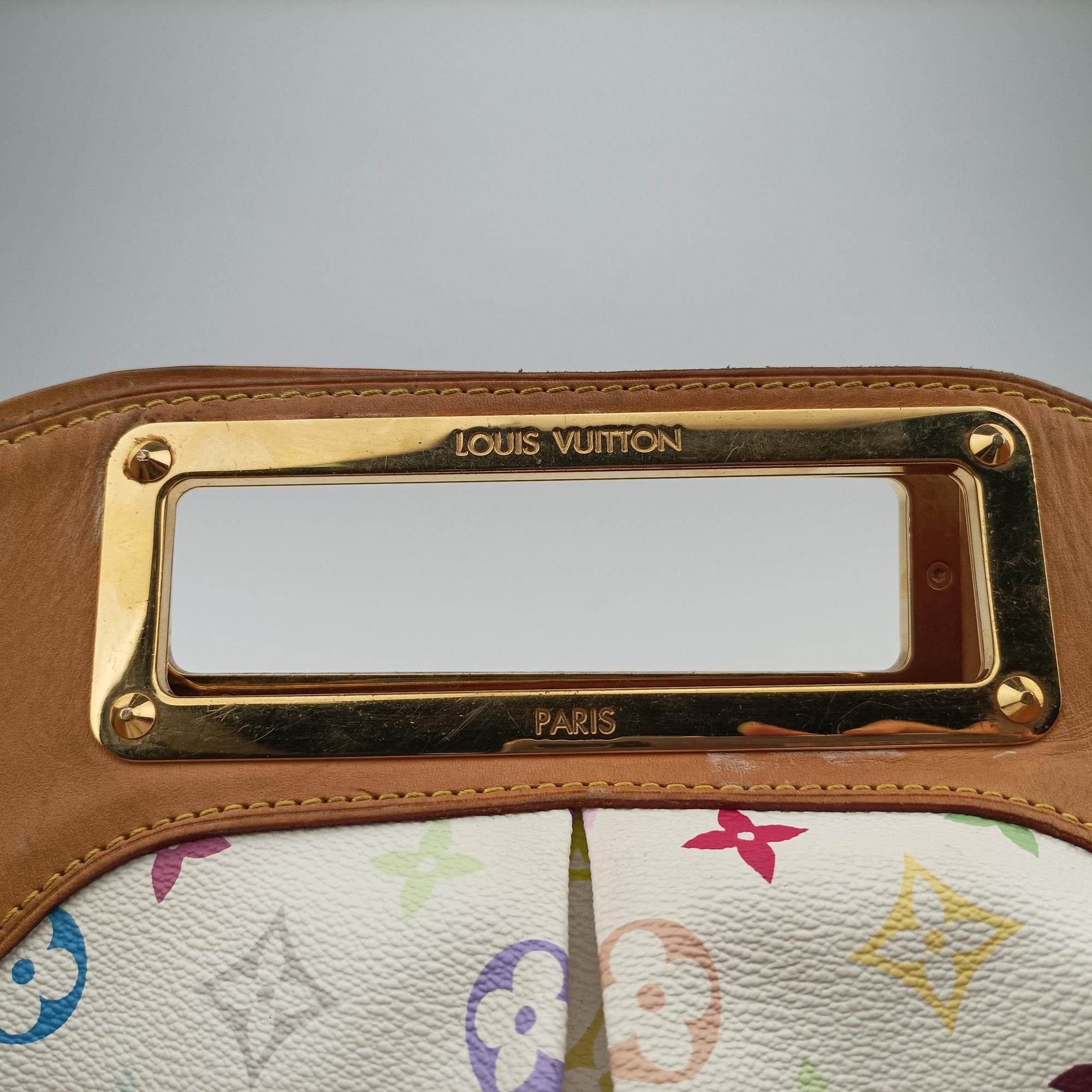 Pre-owned Louis Vuitton JUDY MM white Monogram Multicolor M40255 shoulderbag | stylenewstar