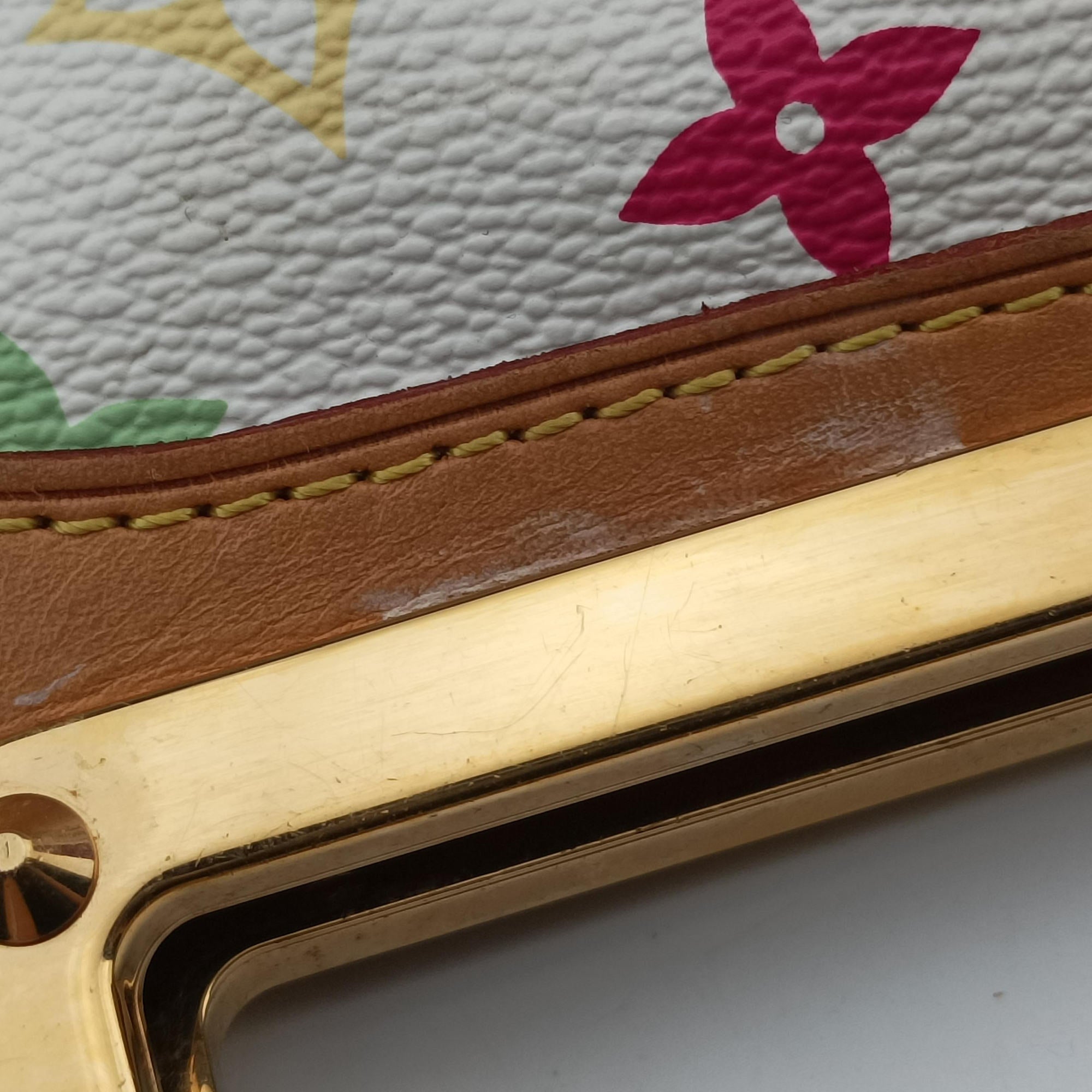 Pre-owned Louis Vuitton JUDY MM white Monogram Multicolor M40255 shoulderbag | stylenewstar
