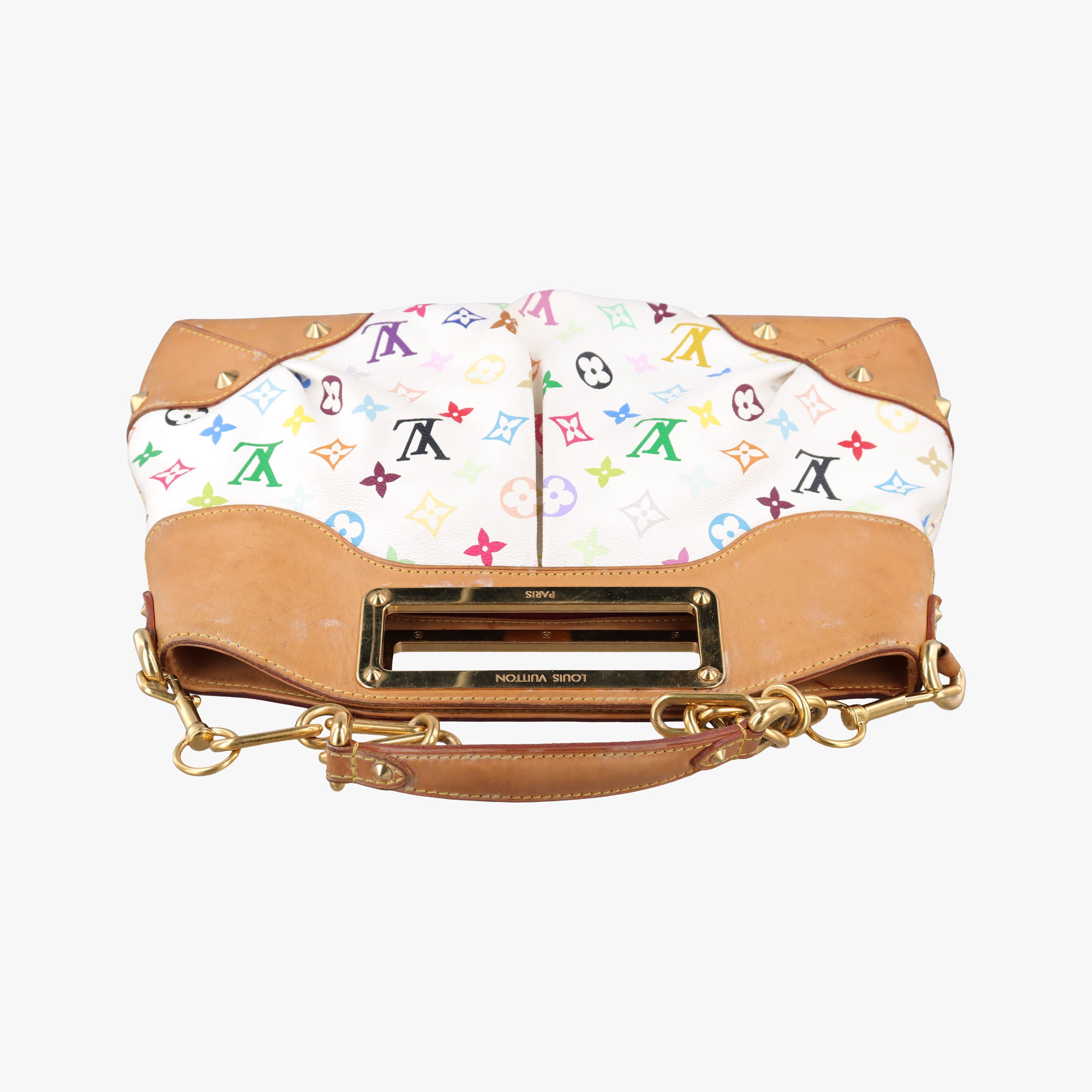 Pre-owned Louis Vuitton JUDY MM white Monogram Multicolor M40255 shoulderbag | stylenewstar