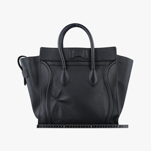 Secondhand Celine Luggage Mini Shopper Black Leather  handbag | stylenewstar