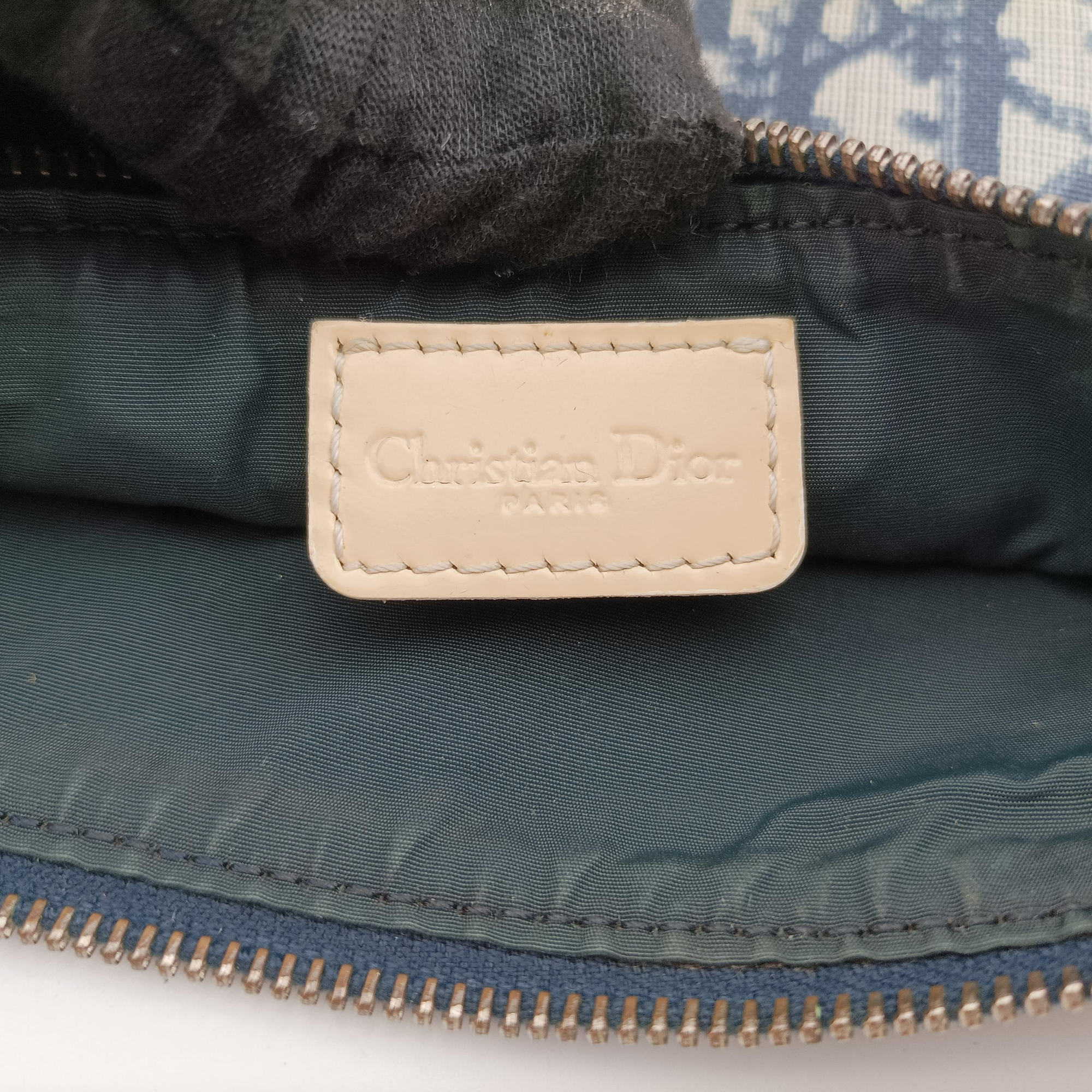Pre-owned Christian Dior Saddle Navy Vinyl Coated Leather  shoulderbag | stylenewstar