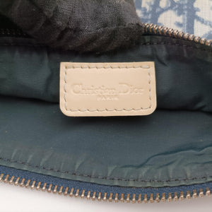 Pre-owned Christian Dior Saddle Navy Vinyl Coated Leather  shoulderbag | stylenewstar