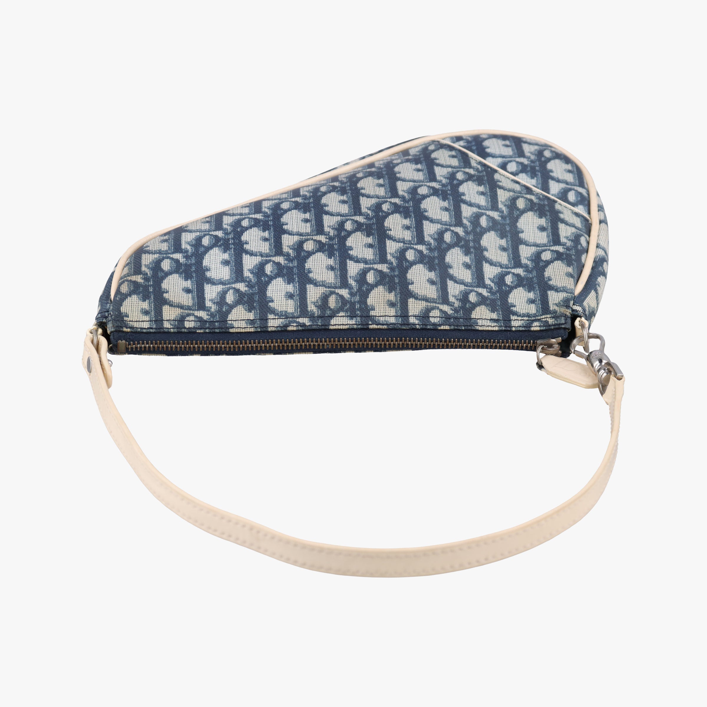 Pre-owned Christian Dior Saddle Navy Vinyl Coated Leather  shoulderbag | stylenewstar
