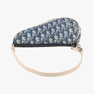 Pre-owned Christian Dior Saddle Navy Vinyl Coated Leather  shoulderbag | stylenewstar