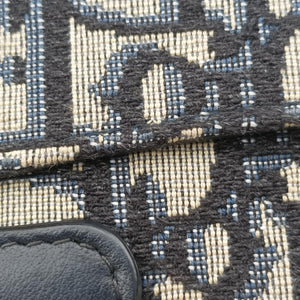 Pre-owned Christian Dior Saddle Gray×Navy Jacquard  bum bag/waist bag | stylenewstar