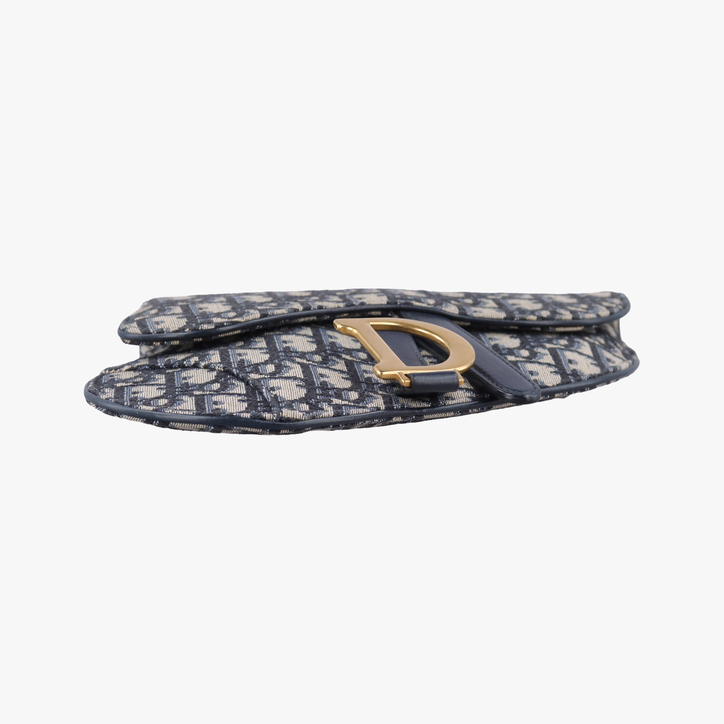 Pre-owned Christian Dior Saddle Gray×Navy Jacquard  bum bag/waist bag | stylenewstar