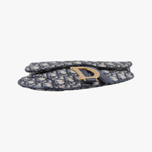 Pre-owned Christian Dior Saddle Gray×Navy Jacquard  bum bag/waist bag | stylenewstar