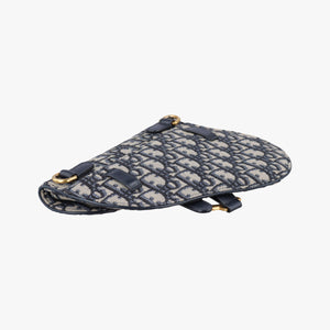 Pre-owned Christian Dior Saddle Gray×Navy Jacquard  bum bag/waist bag | stylenewstar