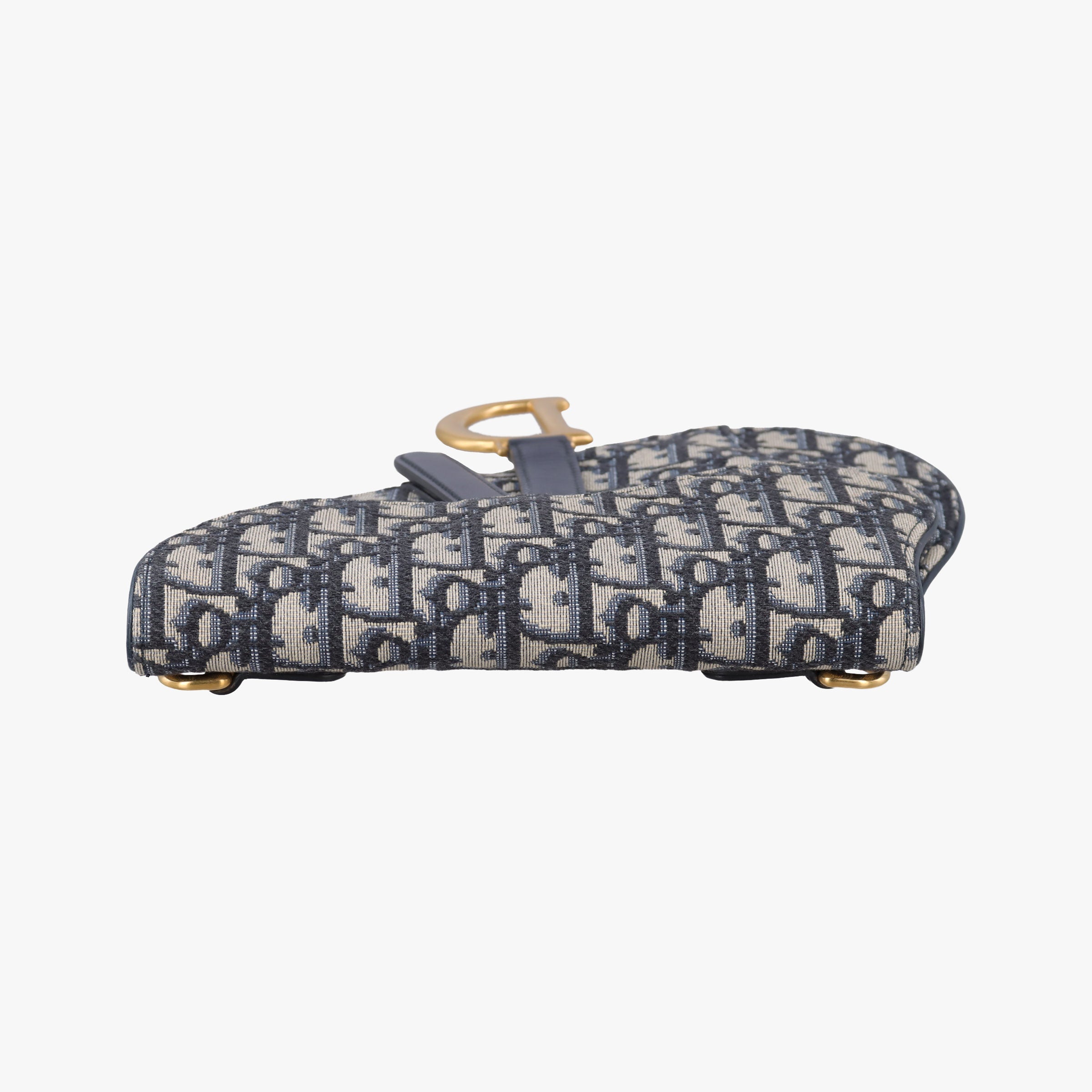 Pre-owned Christian Dior Saddle Gray×Navy Jacquard  bum bag/waist bag | stylenewstar