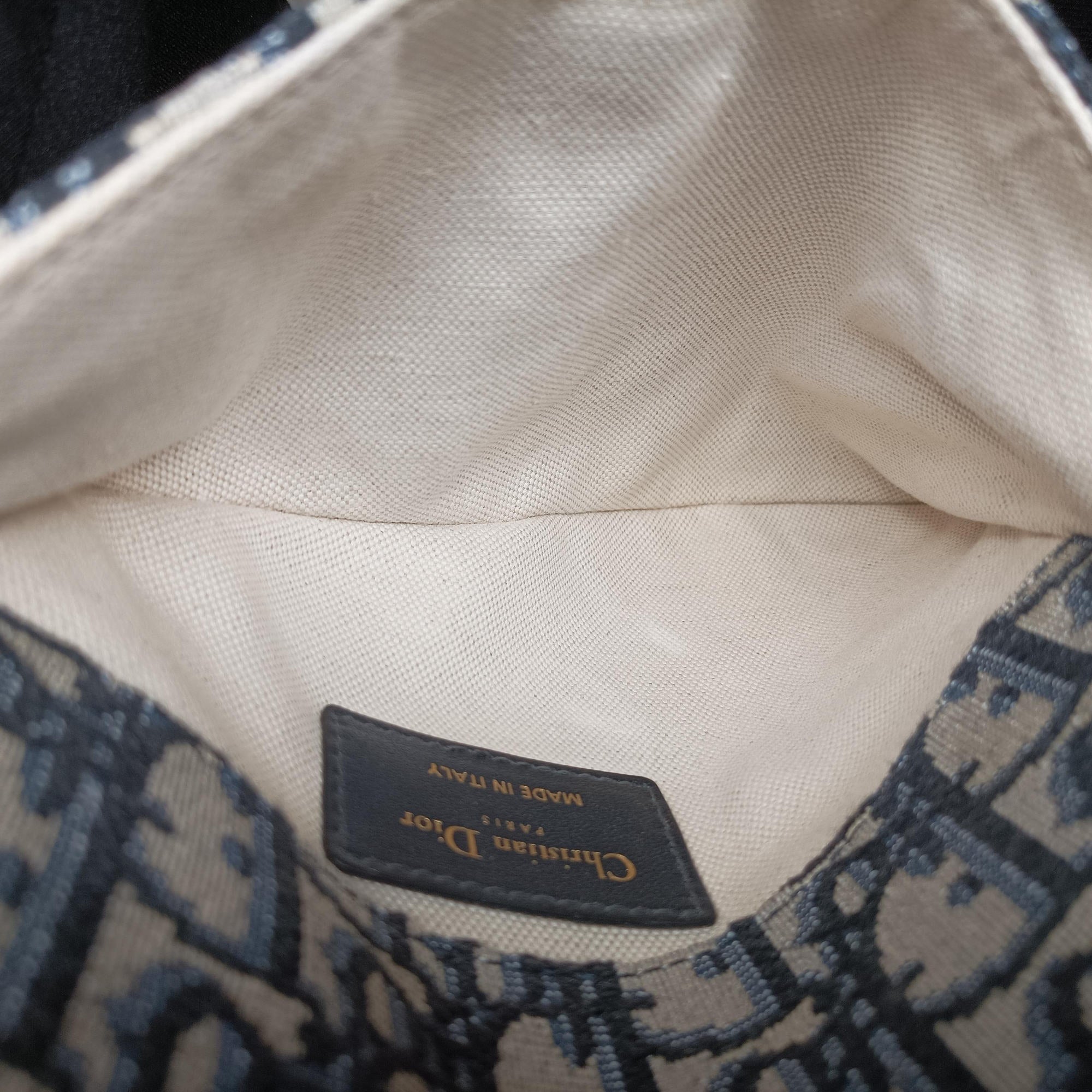 Pre-owned Christian Dior Saddle Gray×Navy Jacquard  bum bag/waist bag | stylenewstar
