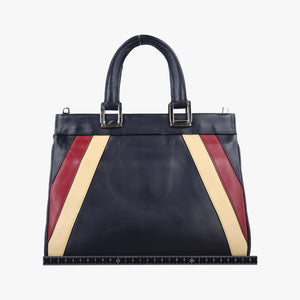 Pre-owned Gucci Zumi Navy × Beige × Bordeaux Leather 569712 shoulderbag | stylenewstar