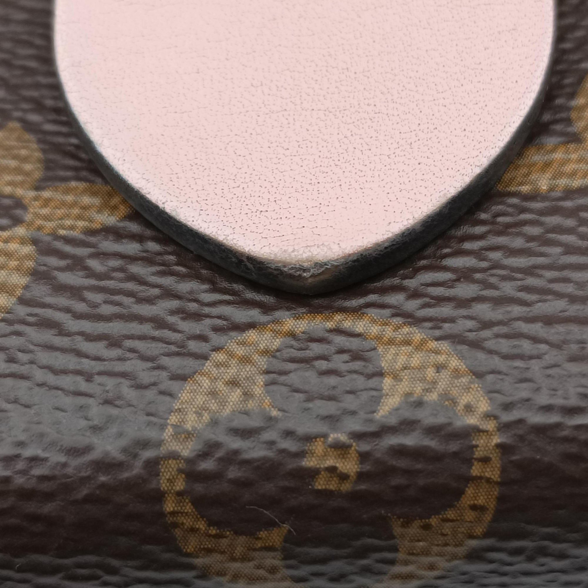 Pre-owned Louis Vuitton LOCKY BB Brown×ROSE POUDRE Monogram Canvas×calf leather M44080 shoulderbag | stylenewstar