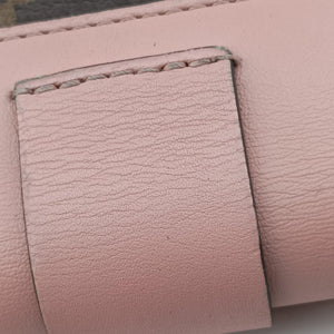Pre-owned Louis Vuitton LOCKY BB Brown×ROSE POUDRE Monogram Canvas×calf leather M44080 shoulderbag | stylenewstar