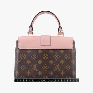 Pre-owned Louis Vuitton LOCKY BB Brown×ROSE POUDRE Monogram Canvas×calf leather M44080 shoulderbag | stylenewstar