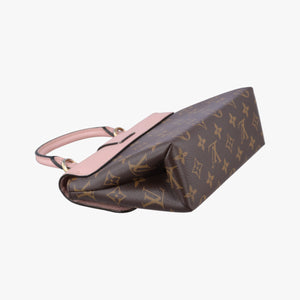 Pre-owned Louis Vuitton LOCKY BB Brown×ROSE POUDRE Monogram Canvas×calf leather M44080 shoulderbag | stylenewstar