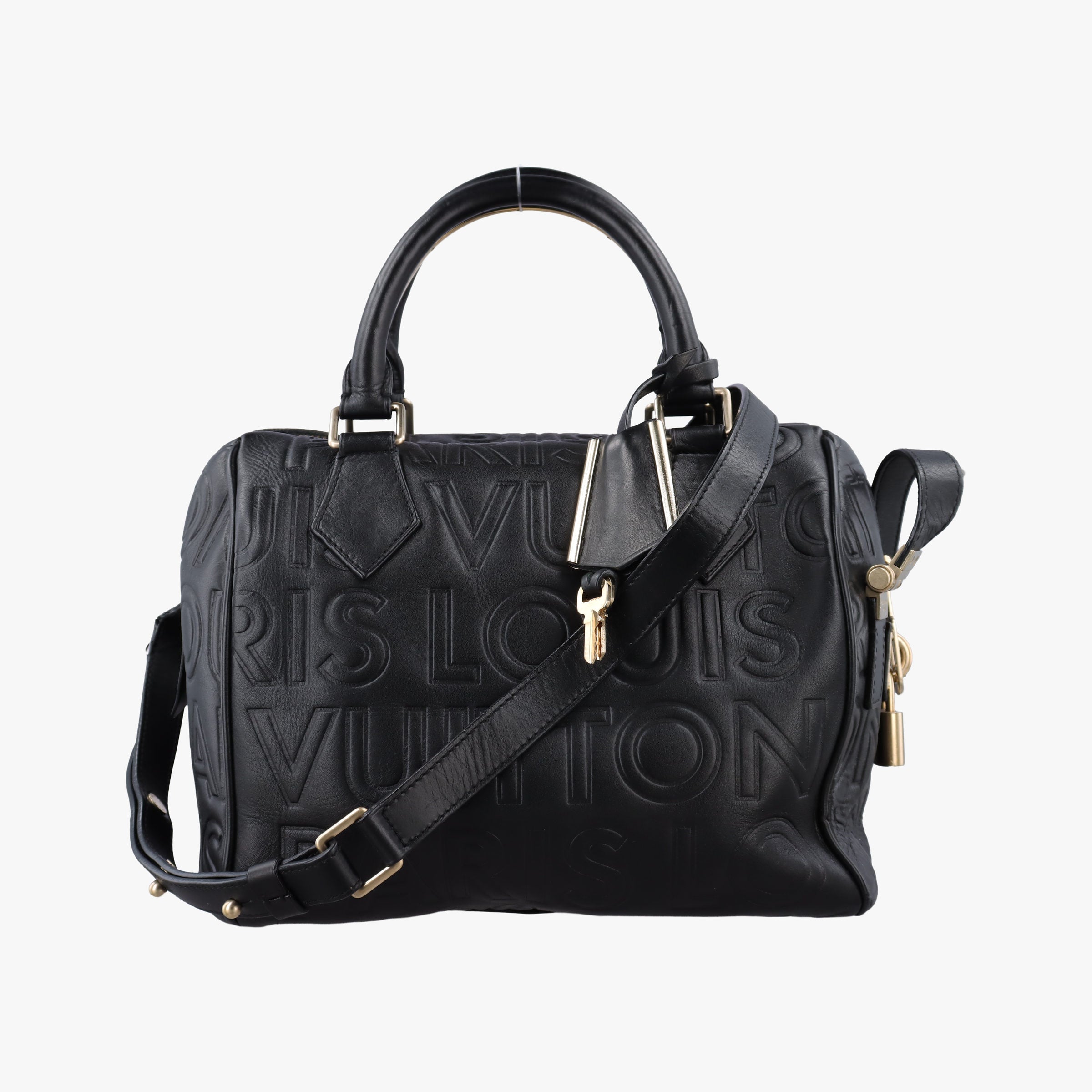 Vintage Louis Vuitton Paris Spool Speedy Mini 20 BLACK Leather M95814 shoulderbag | stylenewstar