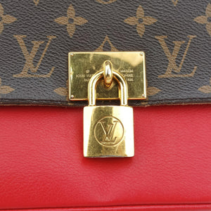 Pre-owned Louis Vuitton MARIGNAN Brown × Coquelicot Monogram Canvas×calf leather M44286 shoulderbag | stylenewstar
