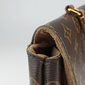 Pre-owned Louis Vuitton MARIGNAN Brown × Coquelicot Monogram Canvas×calf leather M44286 shoulderbag | stylenewstar