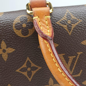 Pre-owned Louis Vuitton MARIGNAN Brown × Coquelicot Monogram Canvas×calf leather M44286 shoulderbag | stylenewstar